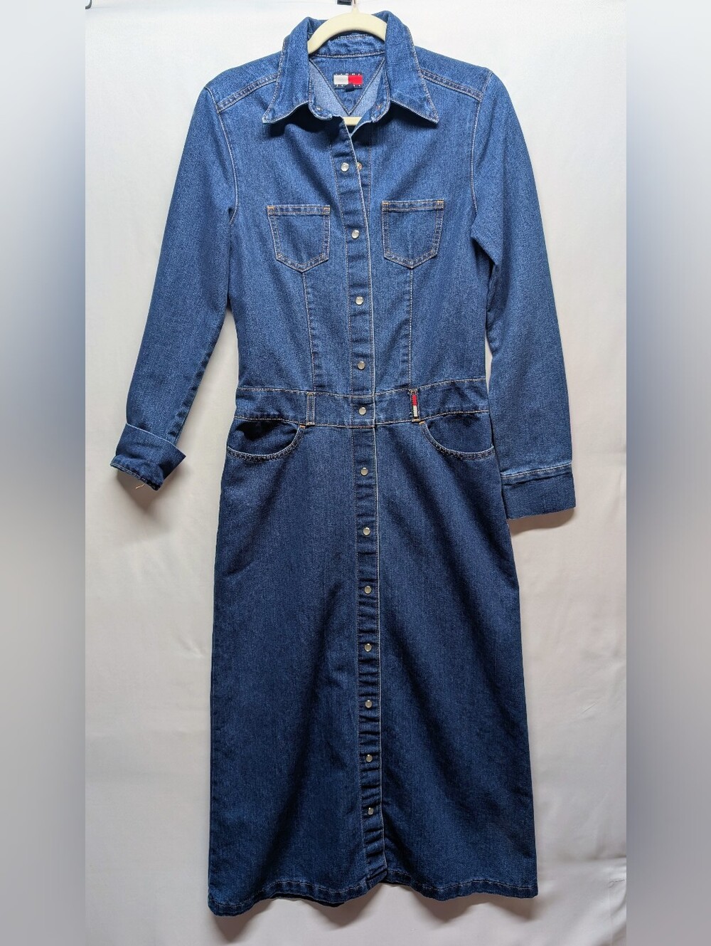 Tommy Hilfiger Blue Long Sleeve Denim Shirt Dress